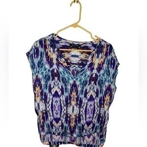 Etcetera Silk Abstract Blouse Size 6